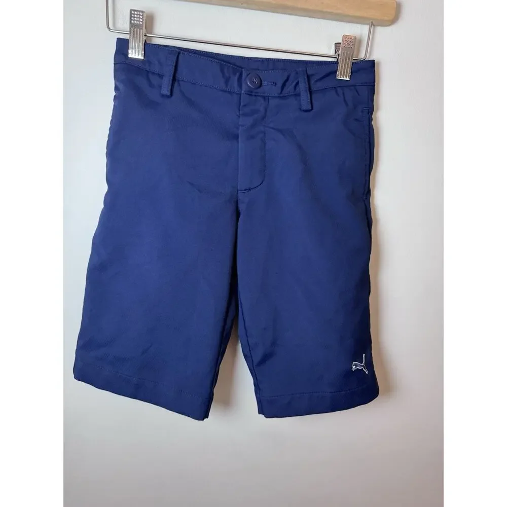 Puma Boys Golf Shorts Navy Blue Sz XS 5/6